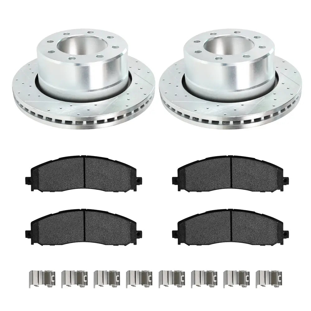 For 2009-2018 Dodge Ram 2500 3500 Brake Rotors and Pads Kit - Front and Rear Flashark