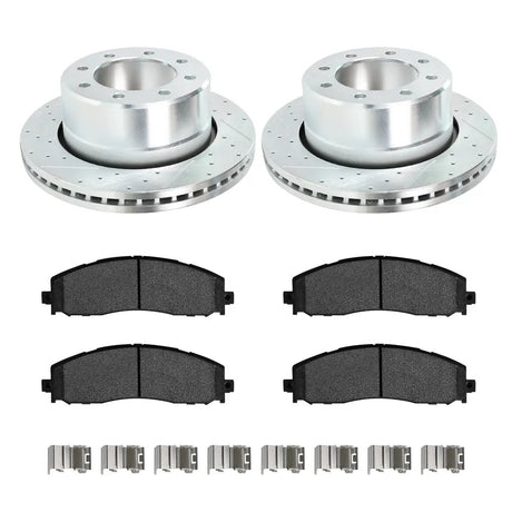 For 2009-2018 Dodge Ram 2500 3500 Brake Rotors and Pads Kit - Front and Rear Flashark