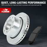 For 2009-2018 Dodge Ram 2500 3500 Brake Rotors and Pads Kit - Front and Rear Flashark