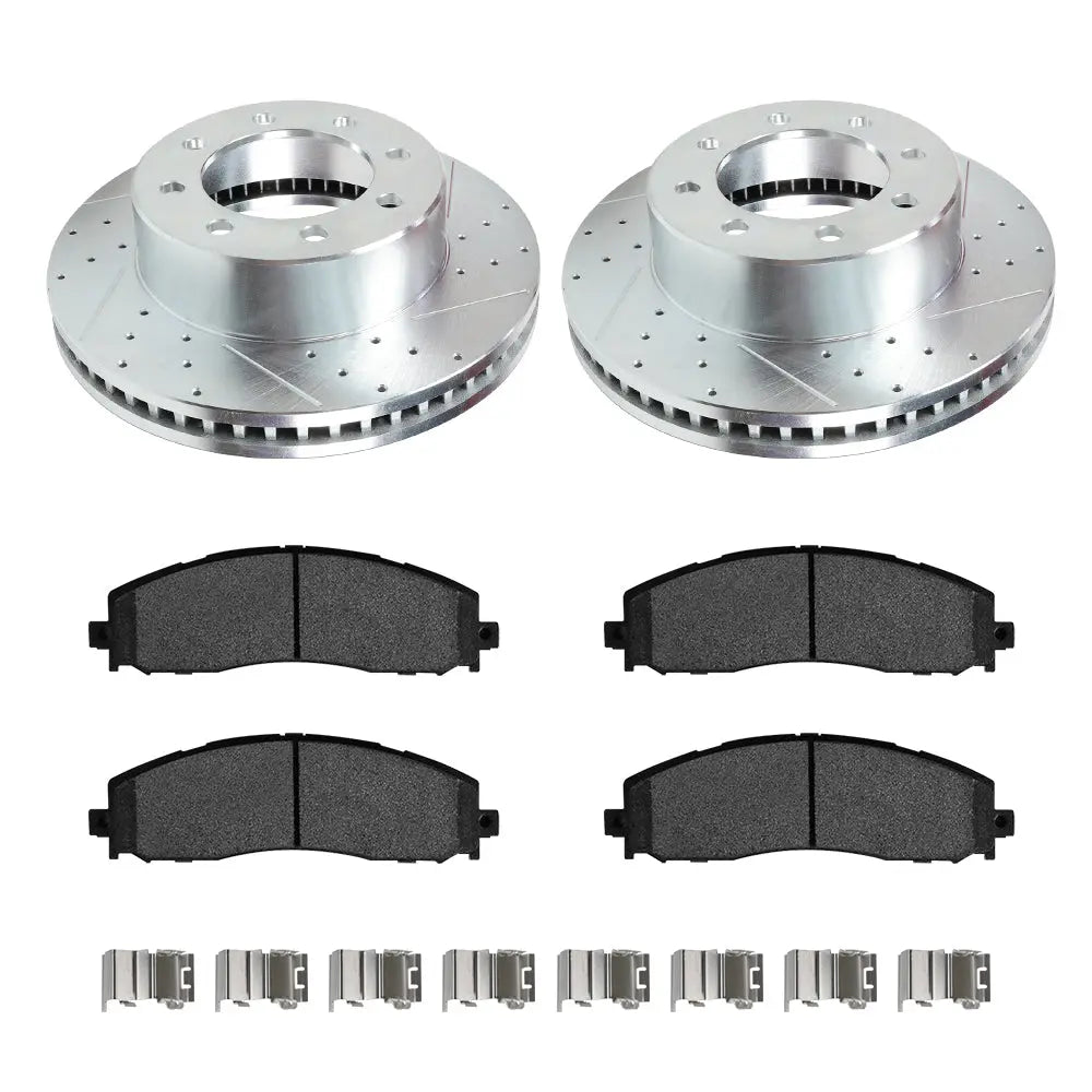 For 2009-2018 Dodge Ram 2500 3500 Brake Rotors and Pads Kit - Front and Rear Flashark