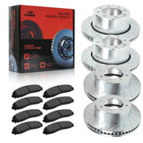For 2009-2018 Dodge Ram 2500 3500 Brake Rotors and Pads Kit - Front and Rear