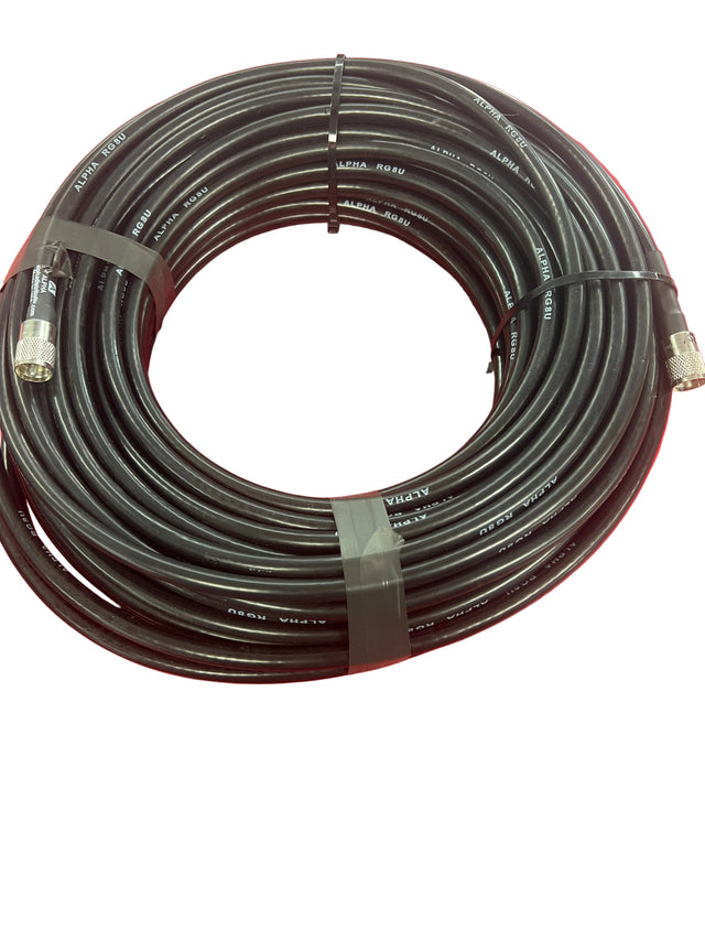 200 ft RG8U Coaxial Cable with PL-259 Connectors Generic