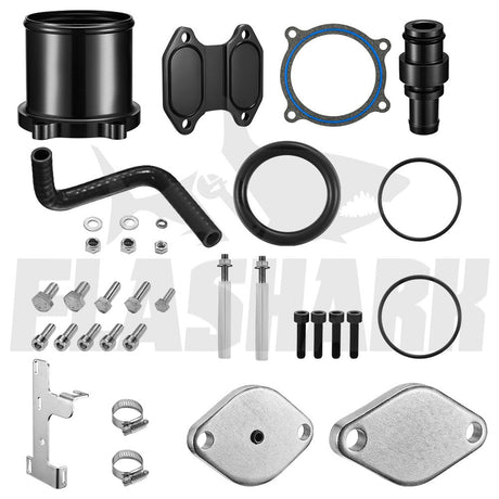 For 2010-2014 6.7L Dodge Ram Cummins EGR Throttle Valve Cooler Delete Kit Flashark