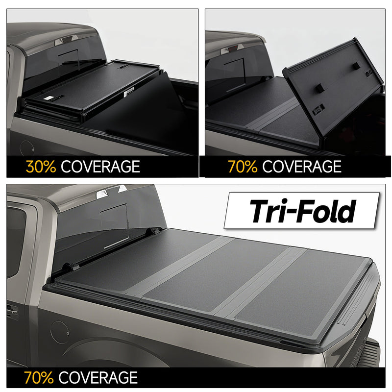 Trucktok 2010-2025 Chevy Silverado Sierra 8FT 3-Fold Hard Bed Tonneau Cover