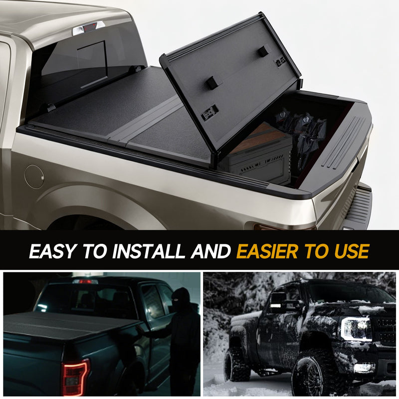 Trucktok 2010-2025 Chevy Silverado Sierra 8FT 3-Fold Hard Bed Tonneau Cover