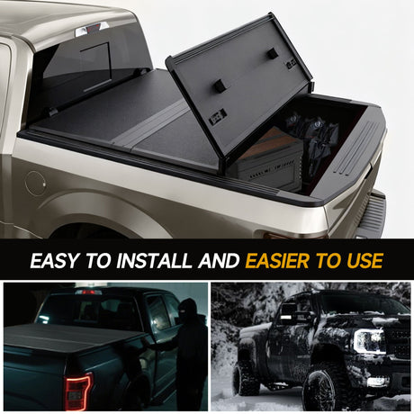 Trucktok 2010-2025 Chevy Silverado Sierra 8FT 3-Fold Hard Bed Tonneau Cover TruckTok