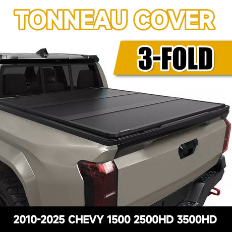Trucktok 2010-2025 Chevy Silverado Sierra 8FT 3-Fold Hard Bed Tonneau Cover TruckTok