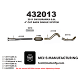 2011-2015 Duramax LML 4" Cat Back Exhaust w/ Muffler (431013)