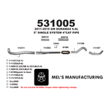 2011-2015 Duramax LML 5" Downpipe Back Exhaust w/ Muffler (531005)