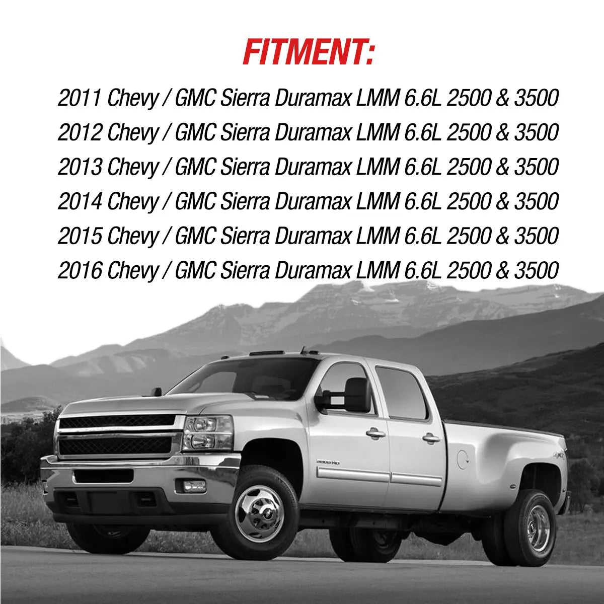 2011-2016 Chev /GMC Sierra 6.6L Duramax Diesel LML EGR Delete Kit with Valve Cooler Flashark