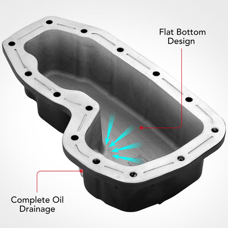 Aluminum Engine Oil Pan 3.6L for 2011-2024 Jeep Grand Cherokee &Dodge Durango丨 2012-2018 RAM 1500 Flashark