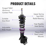 2013-2020 Ford Fusion Coilover Shock Absorbers Struts w/ 32-Way Damping Force Adjustment