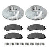 For 2013-2022 Ford Super Duty F250 F350 Brake Rotors and Pads Kit - Front and Rear Flashark