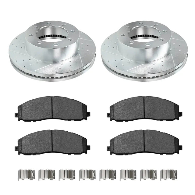 For 2013-2022 Ford Super Duty F250 F350 Brake Rotors and Pads Kit - Front and Rear Flashark