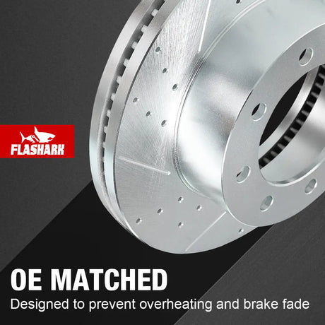 For 2013-2022 Ford Super Duty F250 F350 Brake Rotors and Pads Kit - Front and Rear Flashark