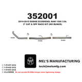 2014-2018 Ram EcoDiesel 3.0L 3" Cat & DPF Race Pipe (351001)