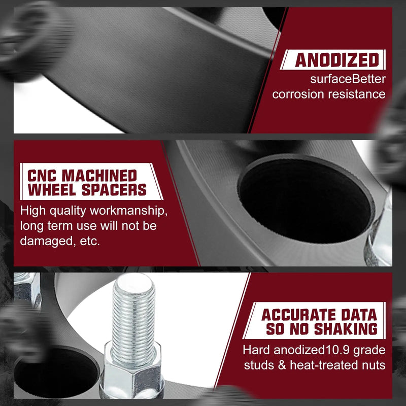 2014-2022 Dodge Ram 2500 3500 / 1988-2013 Chevrolet Silverado GMC 8X6.5 Inches Wheel Spacers 4PCS Flashark