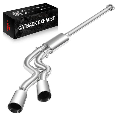 Catback Exhaust System For 2015-2020 Ford F150 2.7L 3.5L 5.0L 3-Inch W/ Black/Polished Muffler Tips Flashark