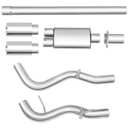 Catback Exhaust System For 2015-2020 Ford F150 2.7L 3.5L 5.0L 3-Inch W/ Black/Polished Muffler Tips Flashark