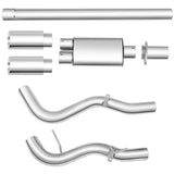 Catback Exhaust System For 2015-2020 Ford F150 2.7L 3.5L 5.0L 3-Inch W/ Black/Polished Muffler Tips