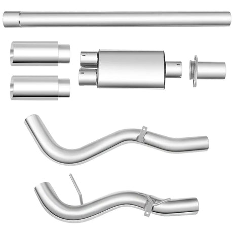 Catback Exhaust System For 2015-2020 Ford F150 2.7L 3.5L 5.0L 3-Inch W/ Black/Polished Muffler Tips Flashark