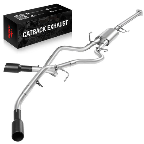 Catback Exhaust System For 2015-2020 Ford F150 2.7L 3.5L 5.0L 3-Inch W/ Black/Polished Muffler Tips Flashark
