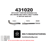 2015.5-2016 Duramax LML 4" Cat & DPF Race Pipe No Muffler (431020)