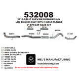 2015.5-2016 Duramax LML 5" Downpipe Back Exhaust No Muffler (531008)