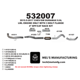 2015.5-2016 Duramax LML 5" Downpipe Back Exhaust w/ Muffler (531007)