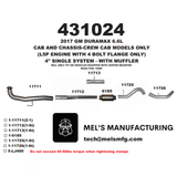 2017-2019 Duramax L5P Cab & Chassis 4" Downpipe Back Exhaust w/ Muffler (431024)