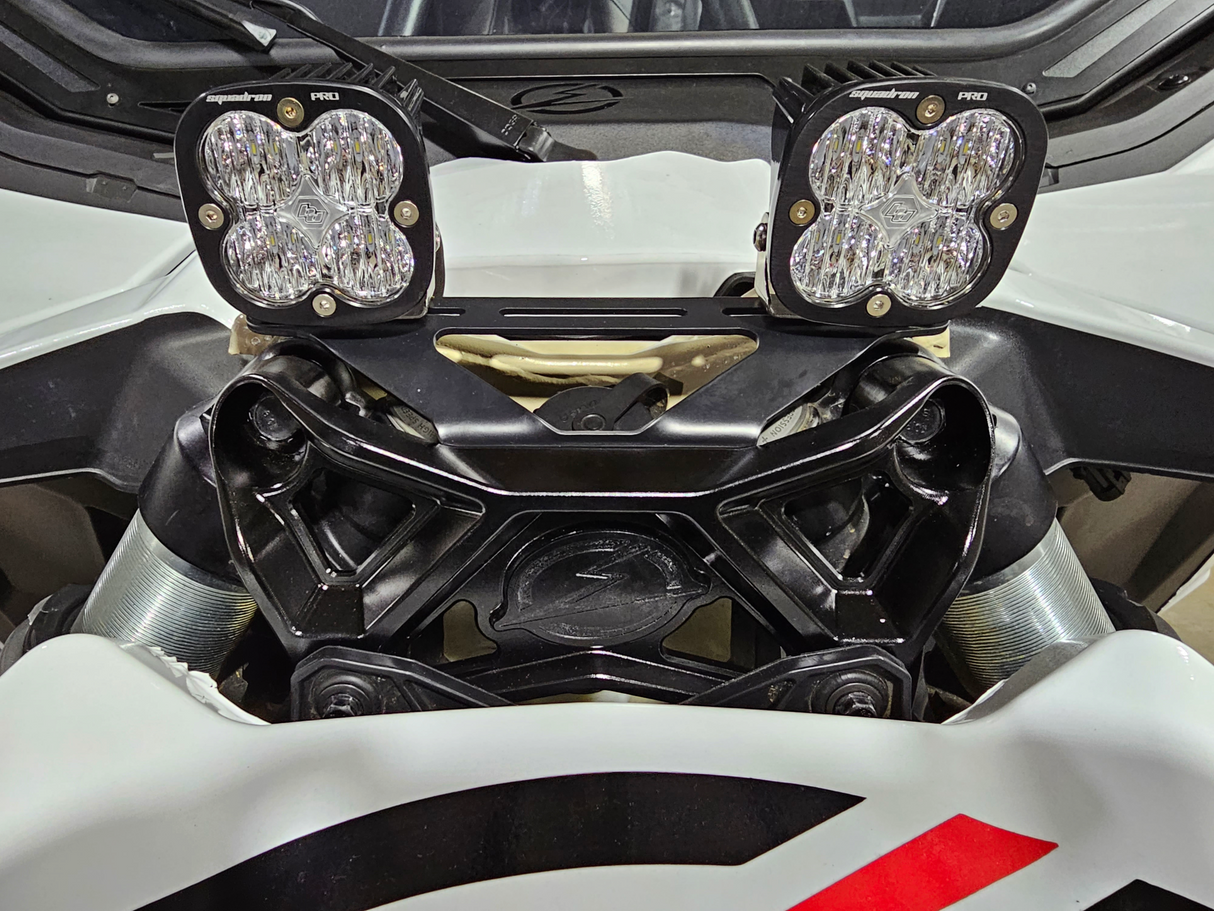 EOD 2017 to Current Can Am X3 Maverick Upper Shock Mount Brace with adjustable light mount bracket with Black finish www.elektricoffroad.com