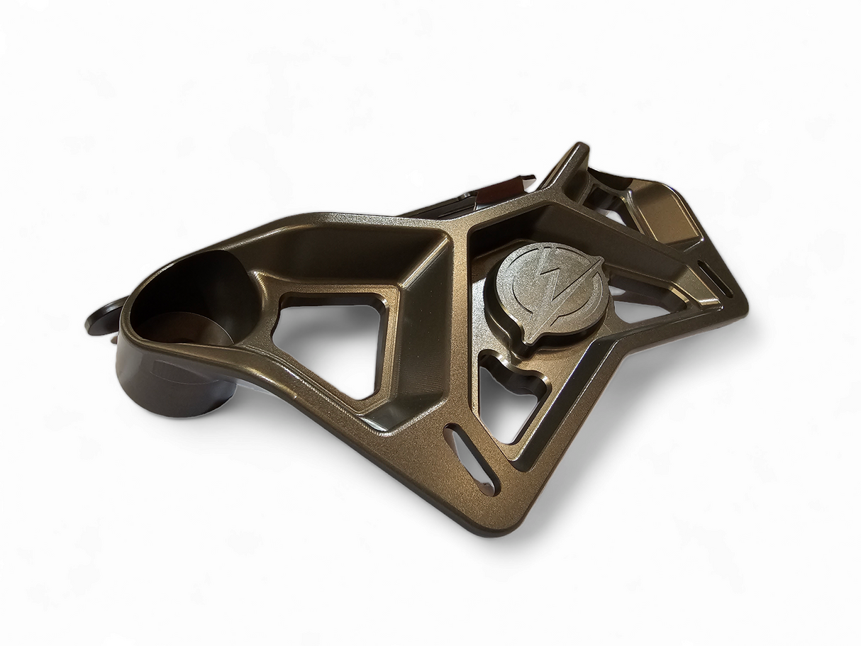 EOD 2017 to Current Can Am X3 Maverick Upper Shock Mount Brace with adjustable light mount bracket with Gun Metal finish www.elektricoffroad.com