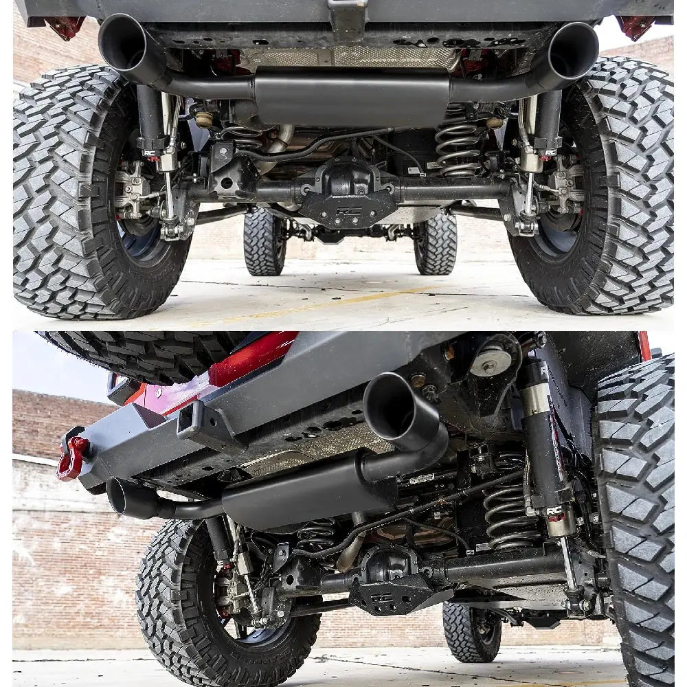 2007-2017 Jeep Wrangler JK (3.6L / 3.8L) & 2018-2023 Jeep Wrangler JL (2.0L / 3.6L) Axle-Back Exhaust System Flashark