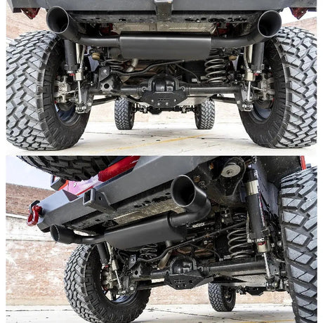 2007-2017 Jeep Wrangler JK (3.6L / 3.8L) & 2018-2023 Jeep Wrangler JL (2.0L / 3.6L) Axle-Back Exhaust System Flashark