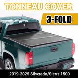 Trucktok 2019-2025 Chevy Silverado Sierra 5.8FT 3-Fold Hard Bed Tonneau Cover TruckTok