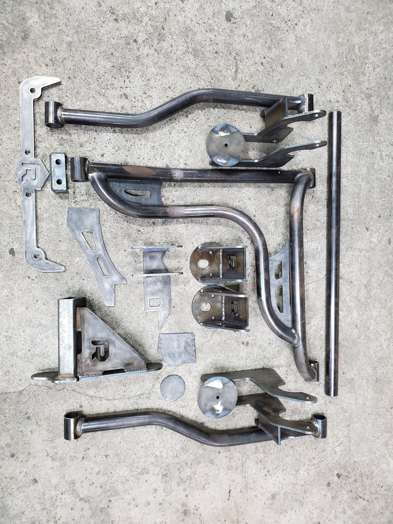 2007-2013 Silverado Sierra Rear Airbag Suspension Kit For Big Lip Billet Wheels 3 Link Wishbone Kit