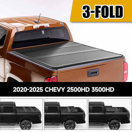 Trucktok 2020-2025 Chevy Silverado Sierra 6.9FT 3-Fold Hard Bed Tonneau Cover TruckTok