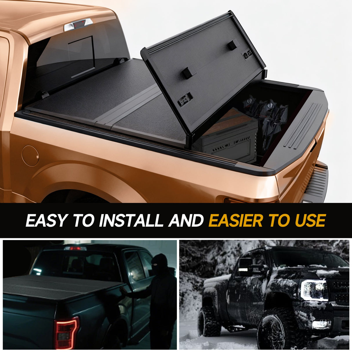Trucktok 2020-2025 Chevy Silverado Sierra 6.9FT 3-Fold Hard Bed Tonneau Cover TruckTok