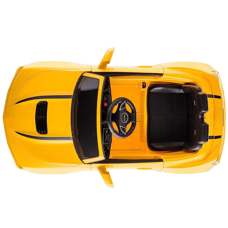 2021/2022 Chevy Camaro Racing 2SS Battery Powered Ride On Car Toy in Yellow Color