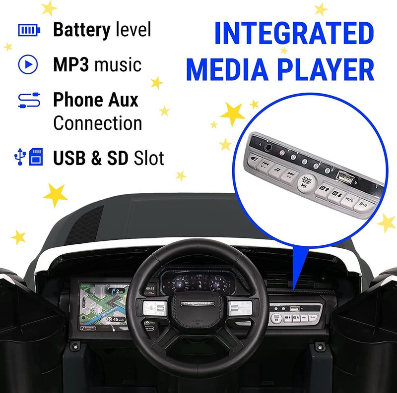 2023 Land Rover Defender Kids Ride-On Truck with Remote Control and 12V Battery