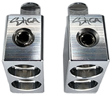 Sky High Car Audio Dual 1/0 AWG to Single 1/0 Amp Input Reducers (Pair)