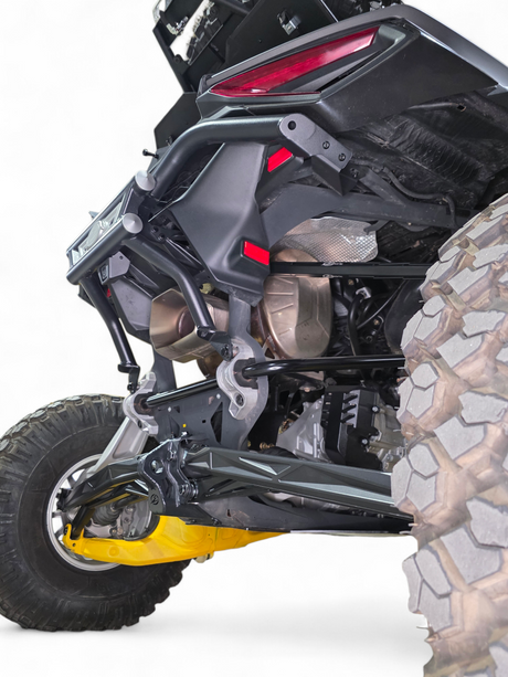 2024+ Can Am Maverick R High Clearance Adjustable Radius Rods (Anodized Black) www.elektricoffroad.com
