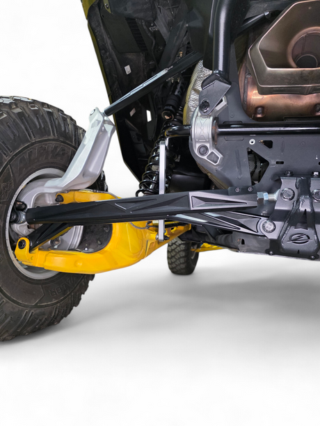 2024+ Can Am Maverick R High Clearance Adjustable Radius Rods (Anodized Black) www.elektricoffroad.com