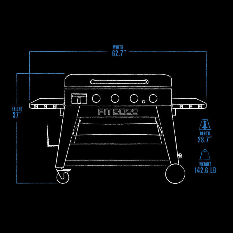 4-Burner Ultimate Lift-Off Griddle