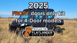 2025 FRONT ONLY door strut kit for 4-Door Polaris Ranger 1000 and XP1000 Flatlander Offroad