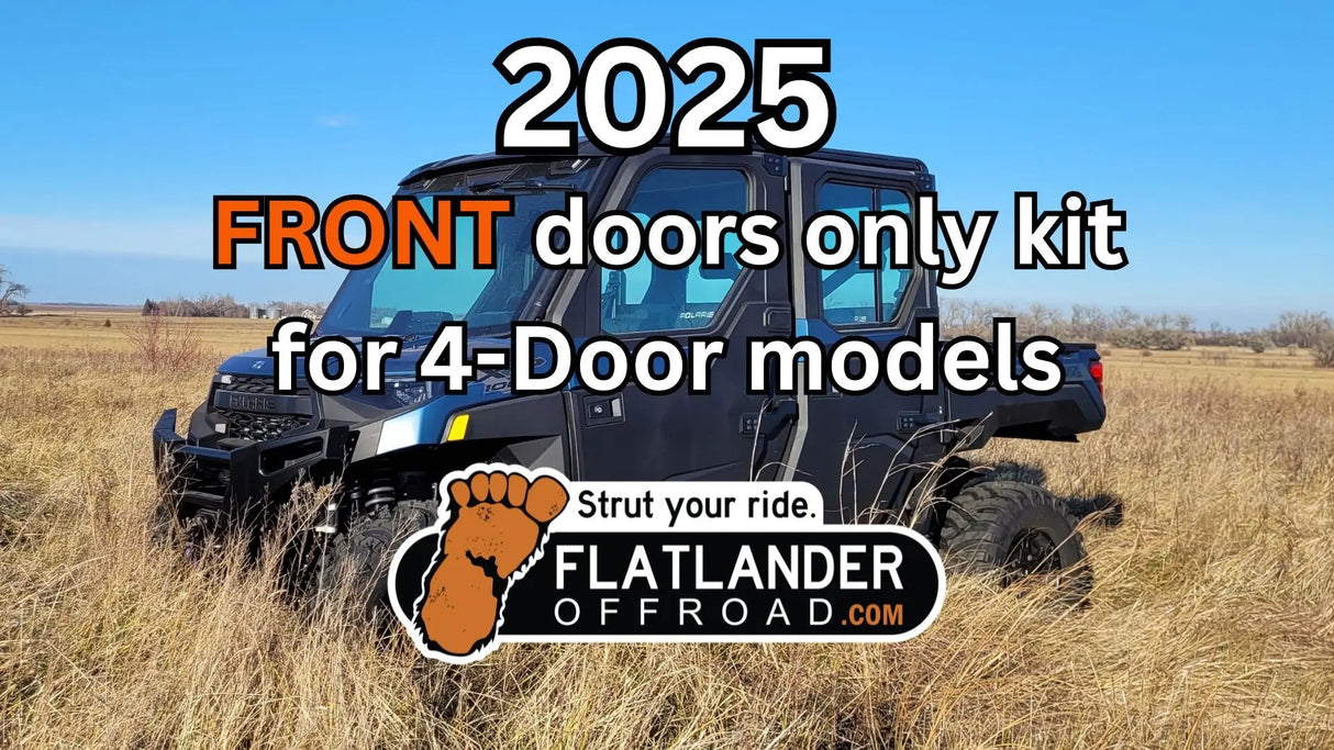 2025 FRONT ONLY door strut kit for 4-Door Polaris Ranger 1000 and XP1000 Flatlander Offroad
