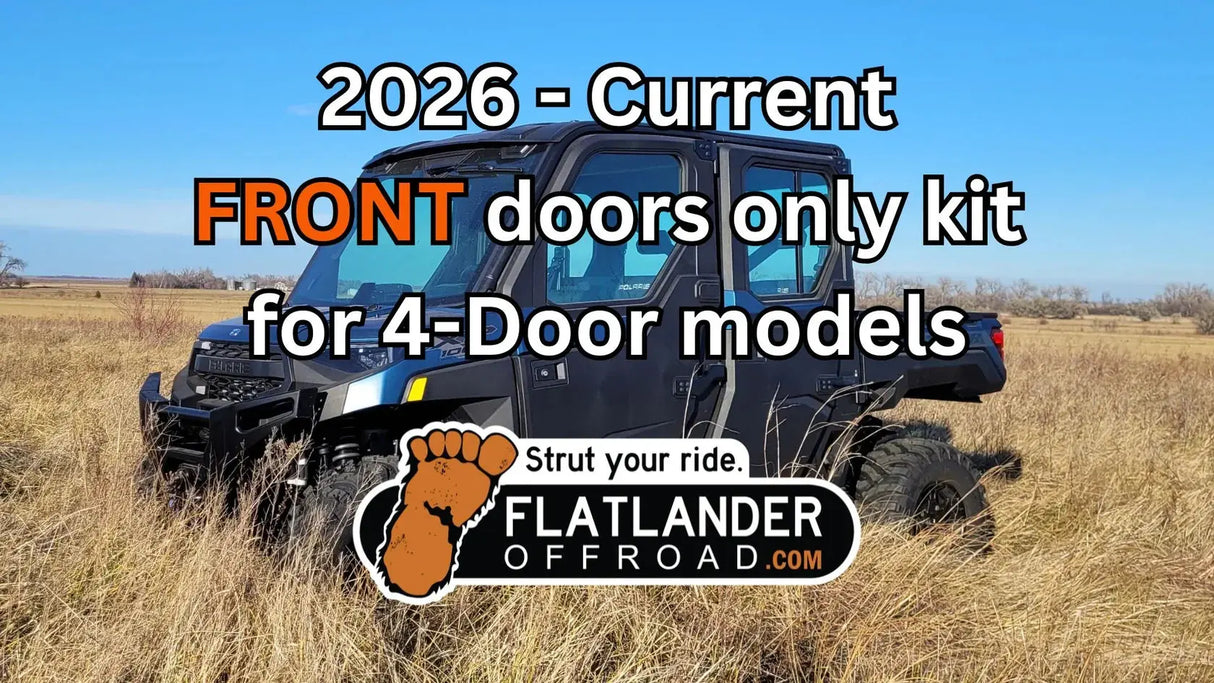 2026 - Current FRONT ONLY door strut kit for 4-Door Polaris Ranger 1000 and XP1000 Flatlander Offroad