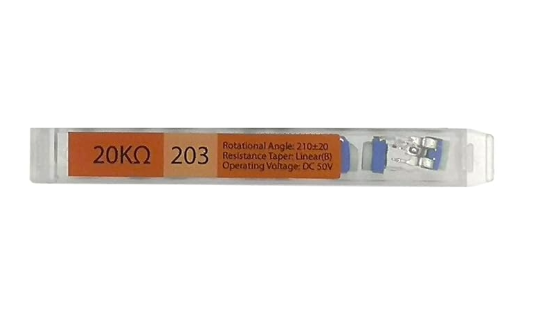 Trimmer Potentiometer – Linear (B), DC 50V, 210° ±20° Rotation (8-Pack) TekShack
