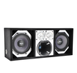 KTPON-208WHITE / DUAL 8" WHITE/BLACK  LOADED PORTED BOX (With Tweeters + Driver) Comando Audio Inc.