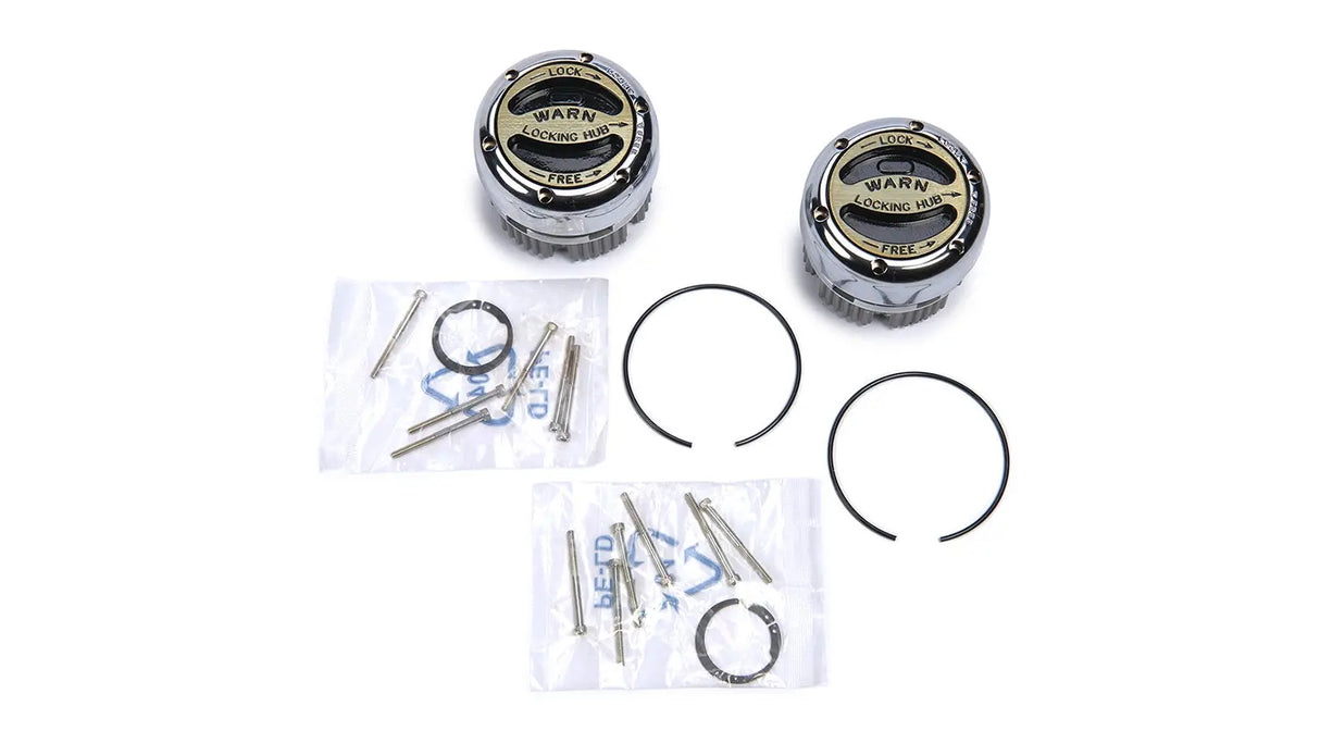 WARN 20990 Premium Manual Locking Hubs - complete kit contents